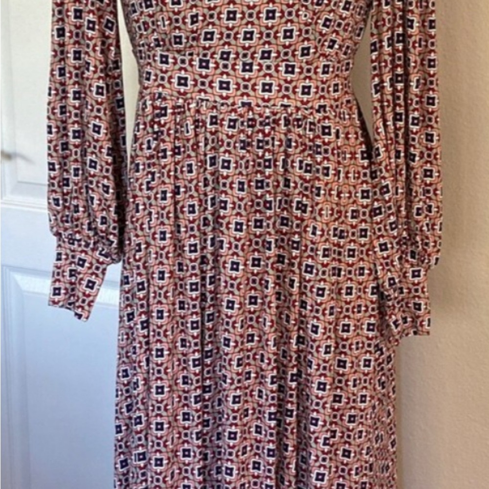 Boden Anna geometric midi dress 8 - Picture 2 of 4